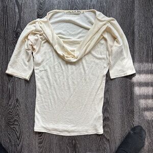 Michael Stars Off-White Cowl Neck Top